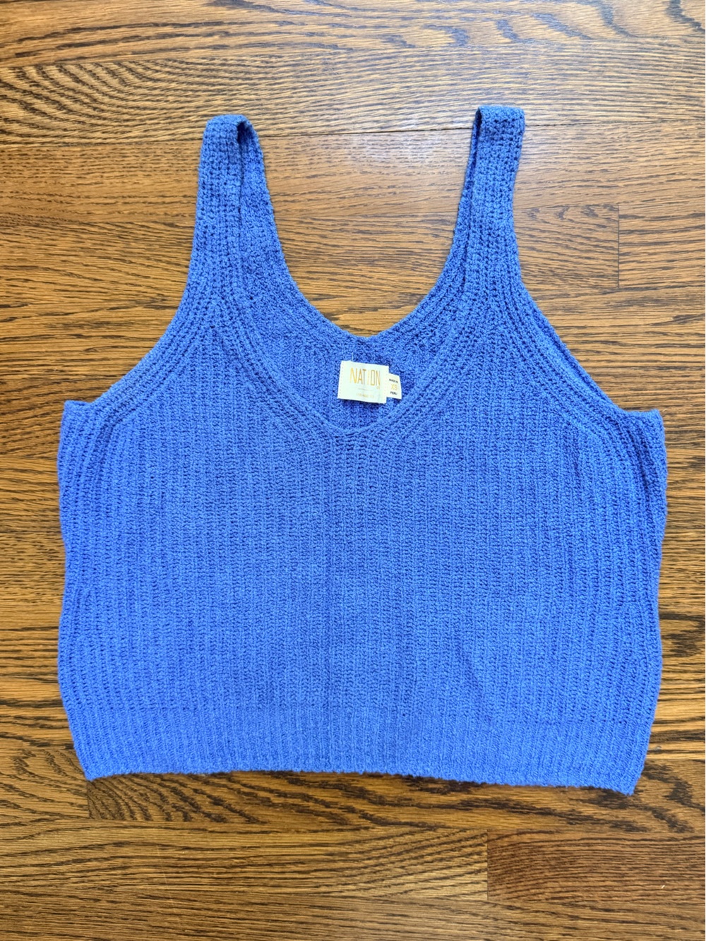 Blue Knit Tank Sweater - Nation LTD (XS)